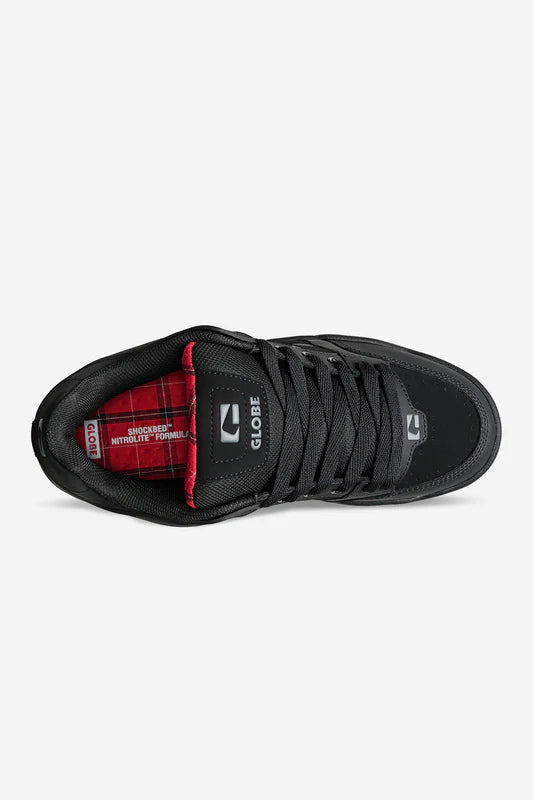GLOBE TILT BLACK RED TARTAN