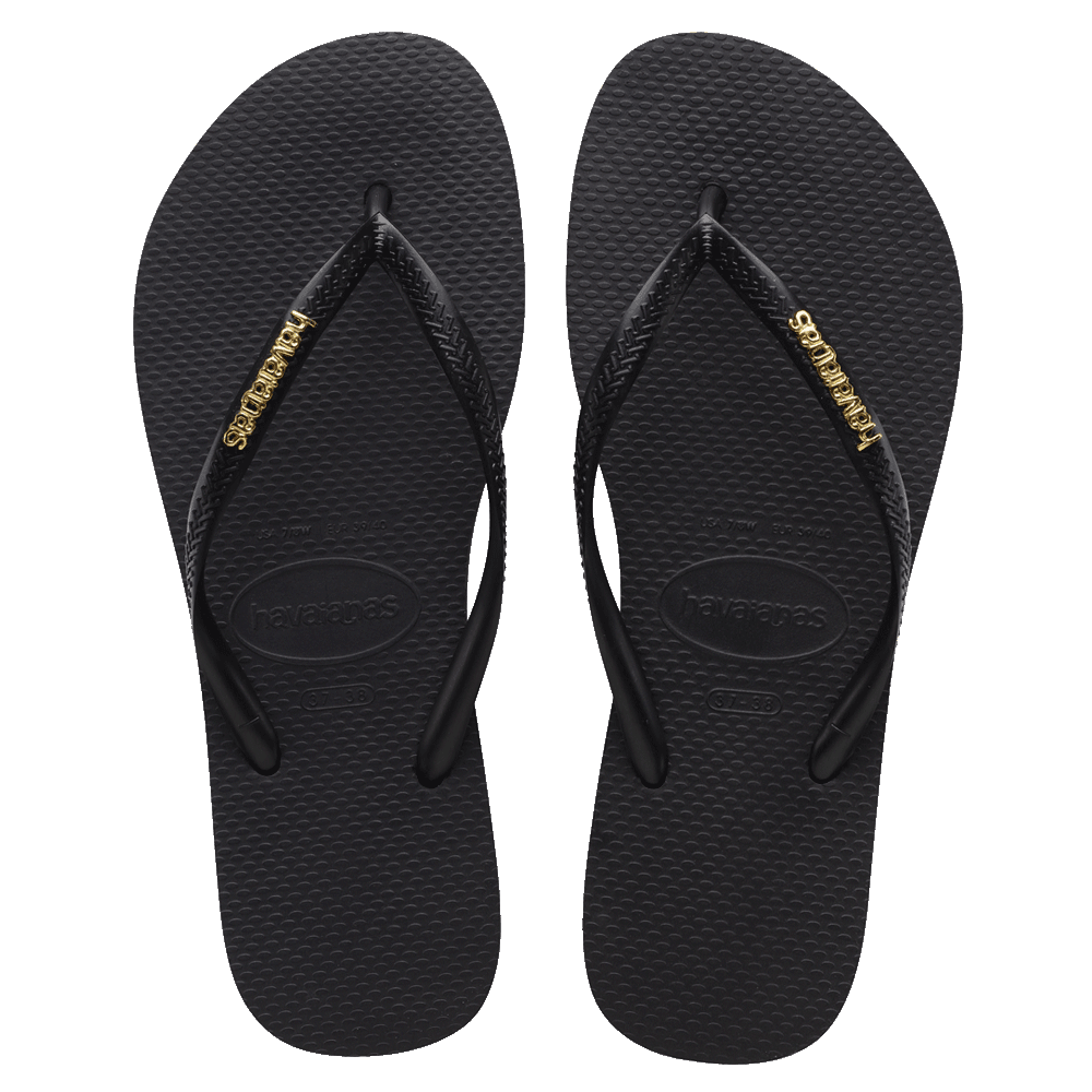 HAVAIANAS SLIM BLACK GOLD