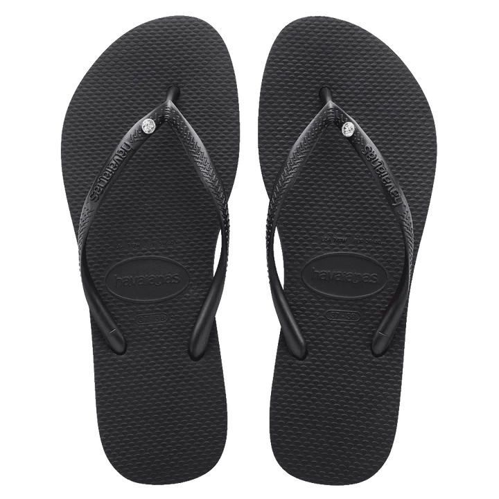 HAVAIANAS SLIM BLACK CRYSTAL