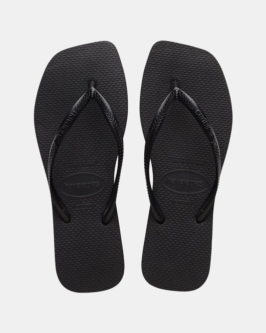 HAVAIANAS SLIM SQUARE TOE BLACK