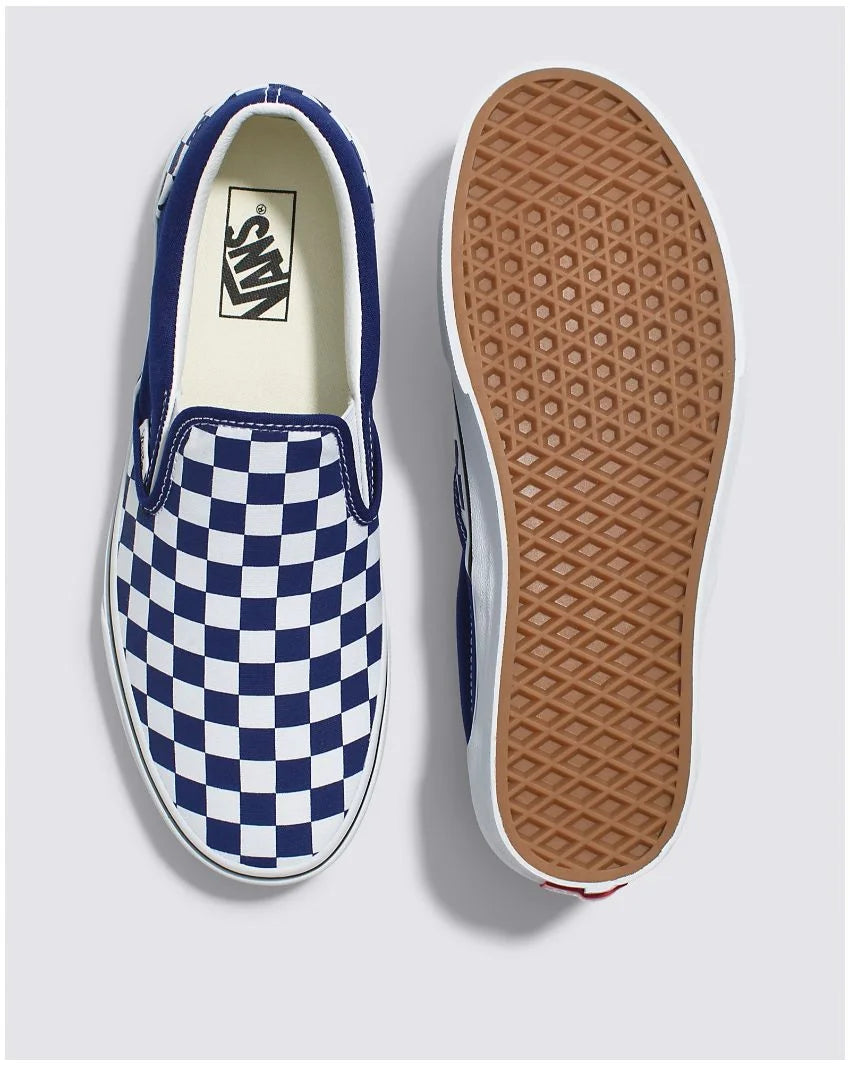 VANS CHECKERBOARD NAVY/WHITE